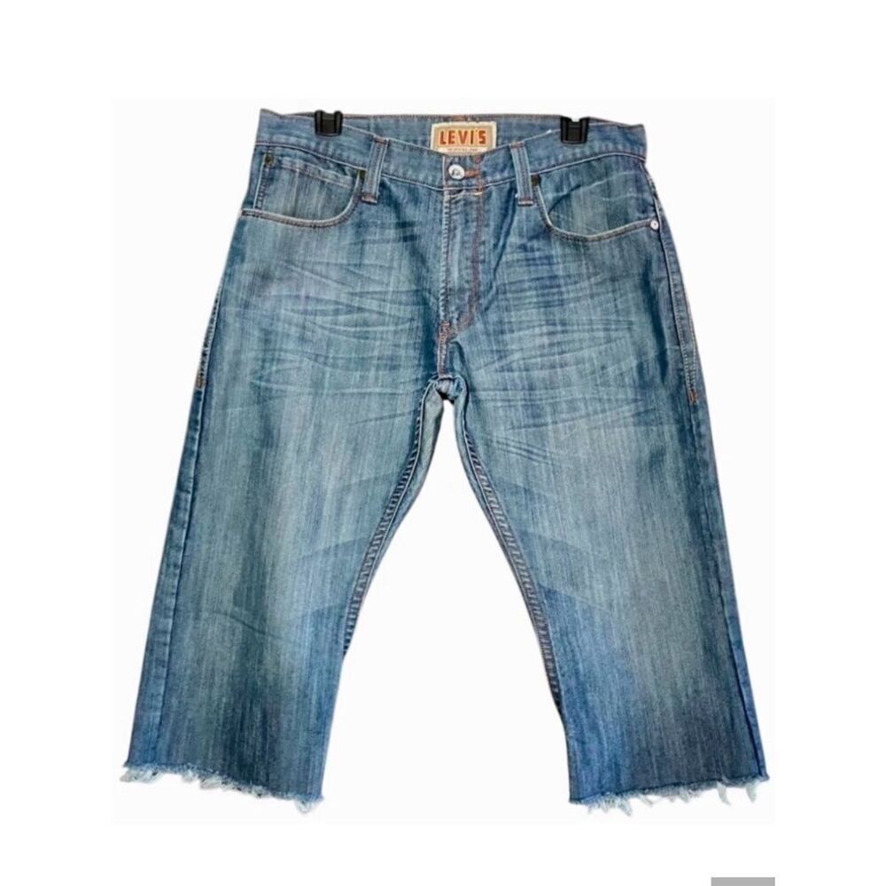 Levi’s 514 Slim Straight Cutoff Shorts in Blue Men’s 34